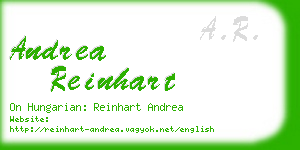 andrea reinhart business card